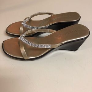 Toscanella Italian Sandals with Rhinestones